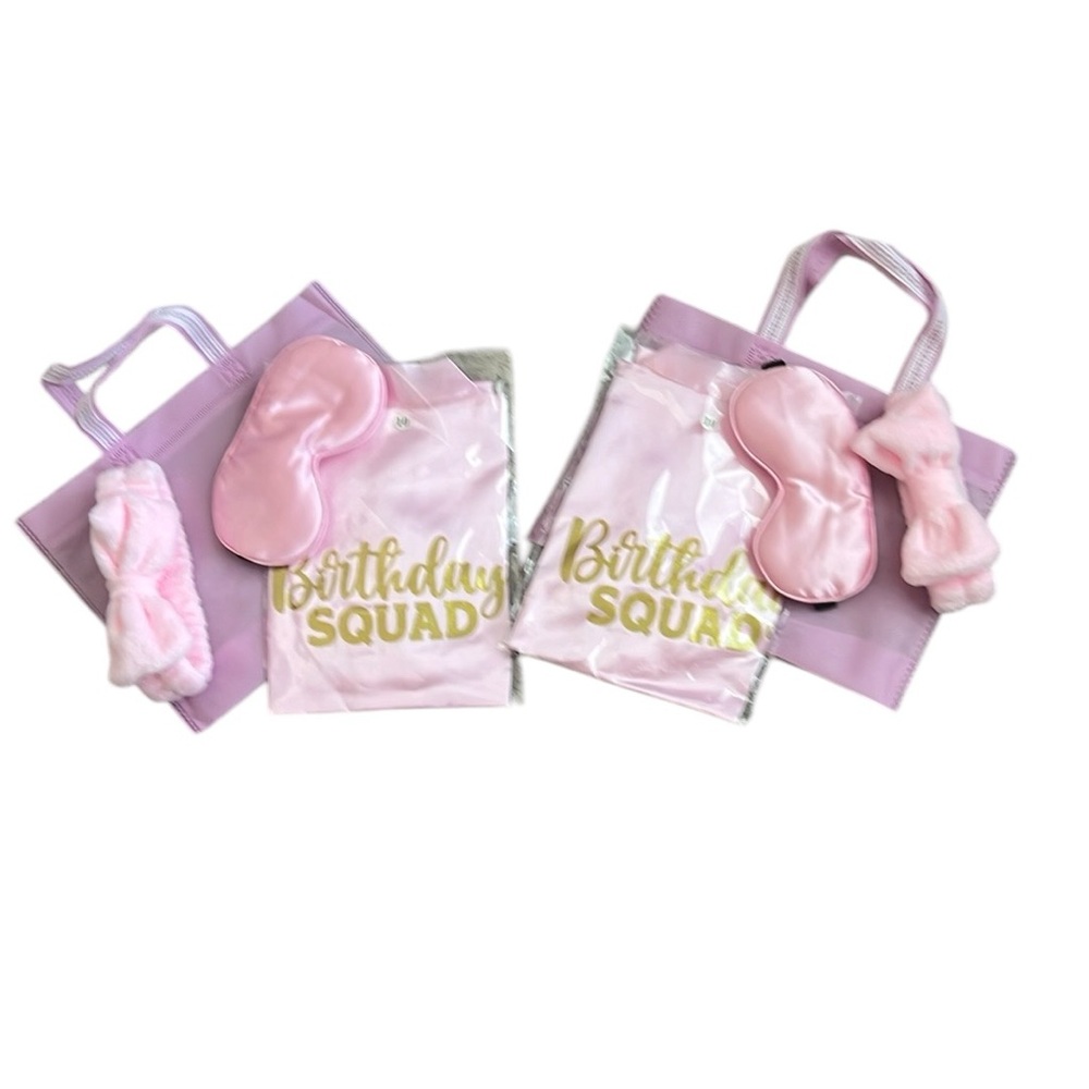 Pink and Gold Glitter Squad Gift Bags